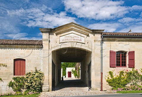 Entrance to chais of Chteau Langoa StJulien Gironde France StJulien  Bordeaux
