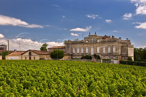 Chteau Le Crock viewed over vineyard Marbuzet Gironde France StEstphe  Bordeaux
