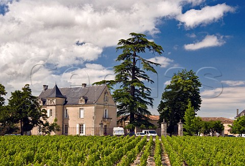 Chteau La Haye viewed over its vineyard Marbuzet Gironde France StEstphe  Bordeaux
