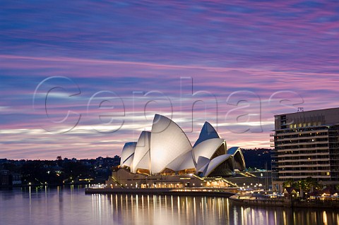 Opera House at dawn Circular Quay Sydney New South Wales Australia