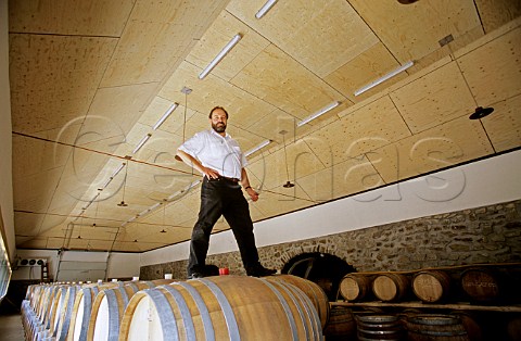 Franz Weninger in barrel room at Weninger Winery Sopron Hungary Sopron  Balf