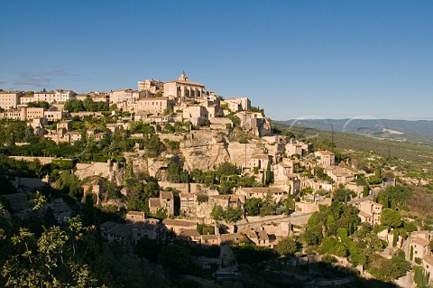 Hilltop town of Gordes site of 12th century fortress Provence France