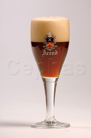 Glass of Arend Tripel beer Hoboken Belgium