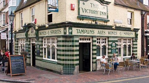 The Victory Inn a traditional tiled pub rebuilt in 1824 to commemorate Battle of Victory at Trafalgar in 1805 Brighton East Sussex