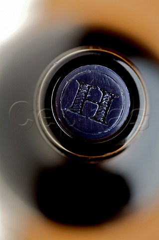 Detail of a bottle of Harlan Estate 2000 Napa Valley California
