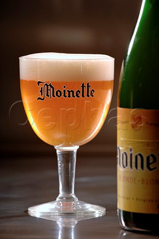 Glass of Moinette Belgian beer