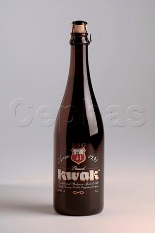 750ml bottle of Kwak Belgian beer