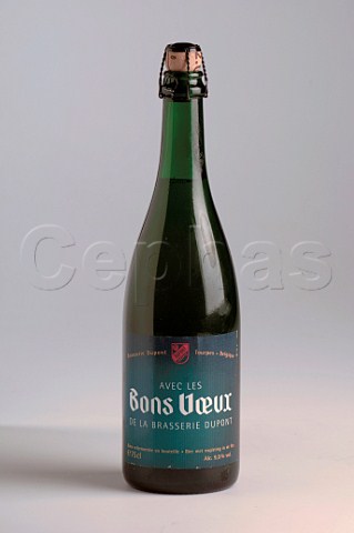 750ml bottle of Avec les Bons Voeux Brasserie  Dupont Belgian beer