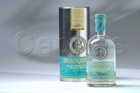 Bottle of Bruichladdich Fifteen Second Edition single malt scotch whisky  Islay Scotland