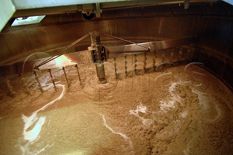Fermenting grain in a washback at Tullibardine distillery Blackford Perthshire Scotland