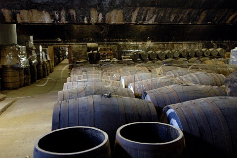 Whisky barrels in warehouse at Tullibardine distillery Blackford Perthshire Scotland