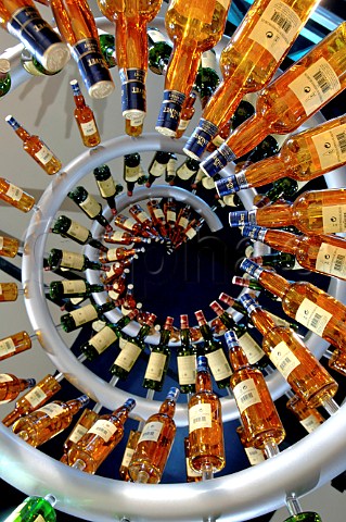 Display of Glenlivet whisky bottles