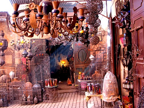 Shop in souk Marrakech Morocco
