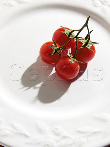 Cherry Tomatoes on a white plate