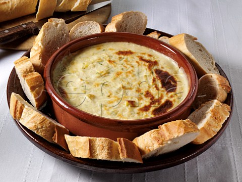 Leek artichoke dip