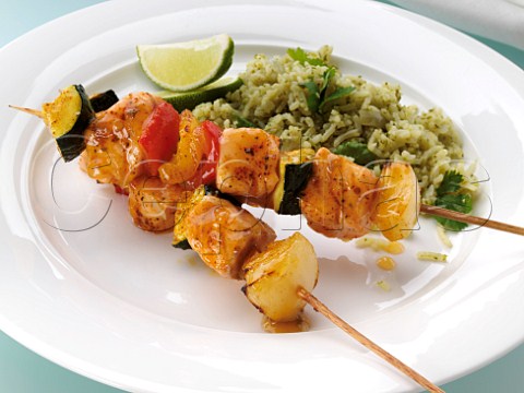 Salmon kebabs