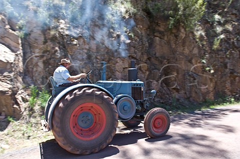 Vintage Tractor on the Snowy River Road Victoria Australia