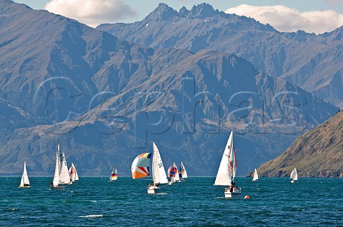 Yachts on Lake Wanaka South Island New Zealand