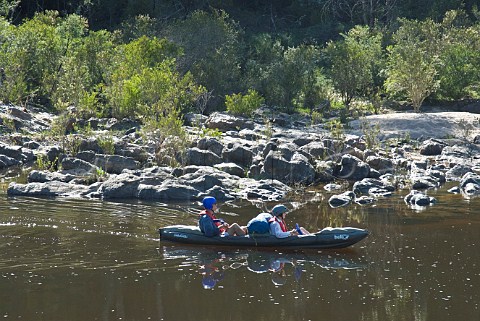 Canoeing on the Snowy River Jacksons Crossing Victoria Australia