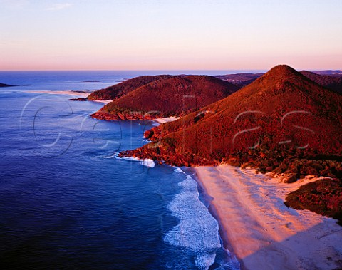 Zenith Beach at sunrise Tomaree National Park Shoal Bay New South Wales Australia