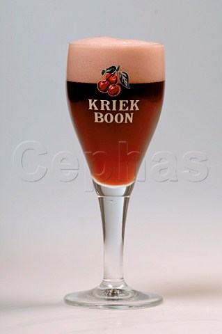 Glass of Kriek Boon Belgian cherry beer