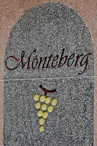 Sign outside Monteberg winery Dranouter Belgium