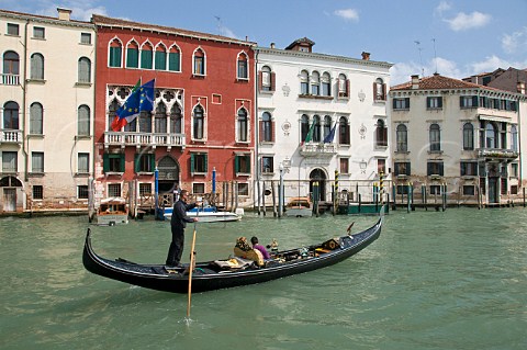 Gondola on the Grand Canal Venice Italy