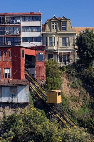 Funicular in Valparaiso Chile