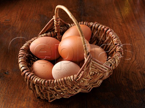 Basket of free range eggs