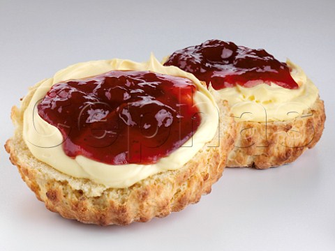 Scones with jam and clotted cream