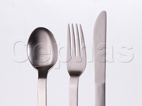 Steel knife fork and spoon
