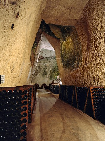 Pupitres in one of the crayres 4th century GalloRoman chalk quarries of Champagne Ruinart Reims Marne France