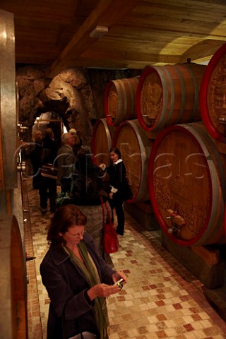 Group of wine writers visiting the cellars of the Laimburg winery   Vdena Alto Adige Italy  Alto Adige  Sdtirol
