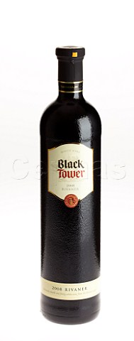 Bottle of 2008 Black Tower white wine Germany