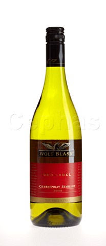Bottle of 2008 Wolf Blass Red Label Chardonnay  Semillon