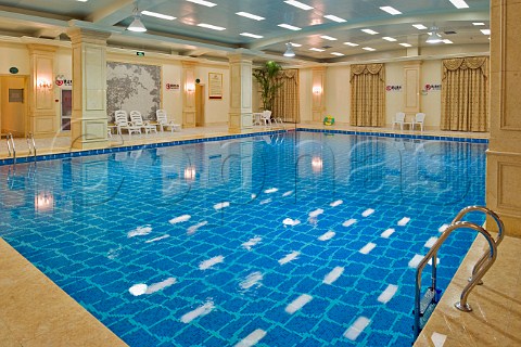 Swimming pool in the Spa building at Chateau Changyu AFIP Global winery Ju Gezhuang Beijing Miyun County China