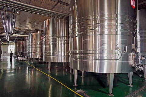 Stainless tanks at Bodega Langes winery Hebei Province China
