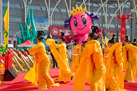 Dancers performing at the Yantai Wine Festival Yantai Shandong Province China