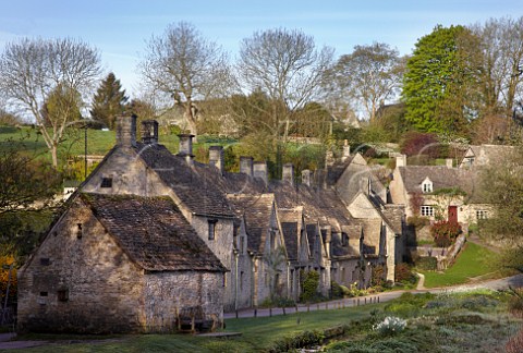 Arlington Row in the village of Bibury Gloucestershire England