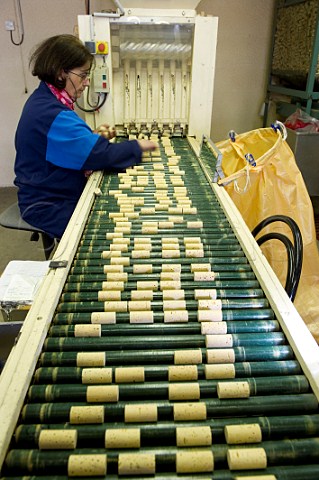 Cork production at the DucasseBuzet factory Cestas Bordeaux France