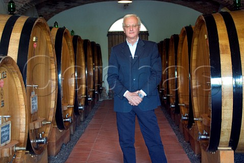 Alberto di Gresy of Marchesi di Gresy in his cellars at Barbaresco Piemonte Italy Barbaresco