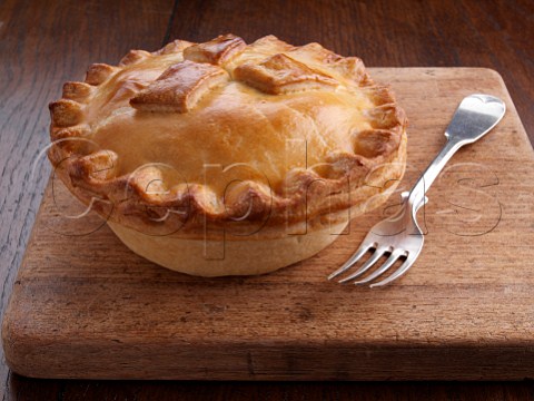 An individual shortcrust pastry pie