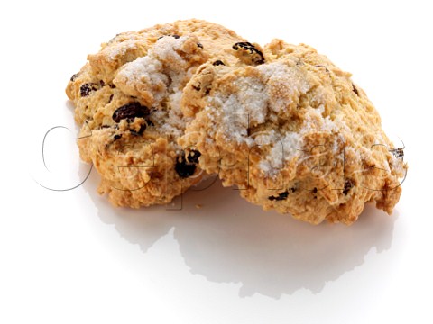 Rock cakes on a white background