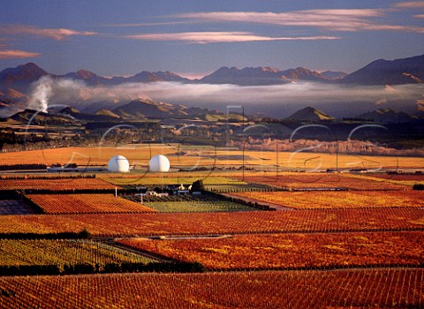 Electronic Intelligence Gathering Base amidst the vineyards in the Waihopai Valley Marlborough New Zealand
