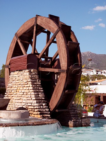 Wooden waterwheel in El Bosque Sierra de Cdiz Andaluca Spain