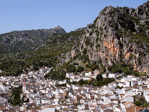 View over the rooftops of Ubrique Sierra de Cdiz Andaluca Spain