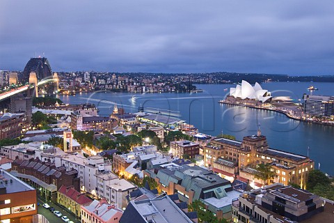 Sydney Harbour at dusk New South Wales Australia