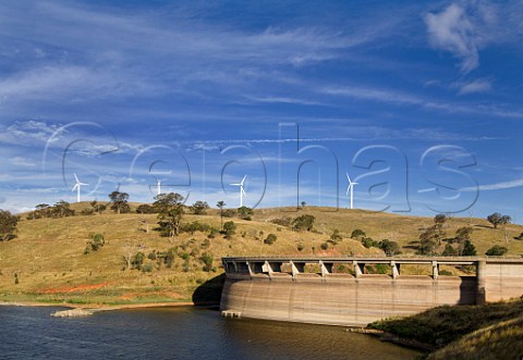 Carcoar dam and wind farm Carcoar New South Wales Australia