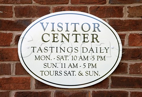 Visitor information outside tasting room of Barboursville Vineyards Barboursville Virginia USA   Monticello AVA