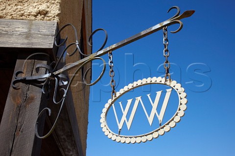 Wrought iron sign at Williamsburg Winery Williamsburg Virginia USA